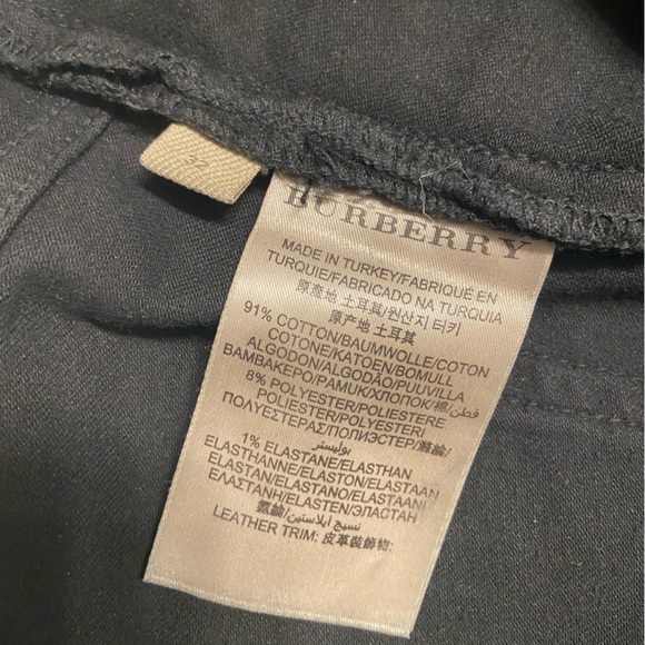 Burberry Brit Black Leather Embellished Denim Jeans - Picture 4 of 6